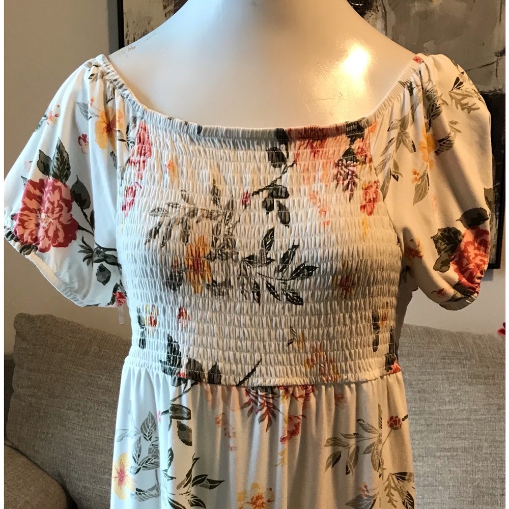 COPY - Maternity- Derek Heart floral smocked Dress
